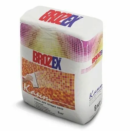 Фото №0 Смесь для затирки швов белая BROZEX КАНТ, 8 кг