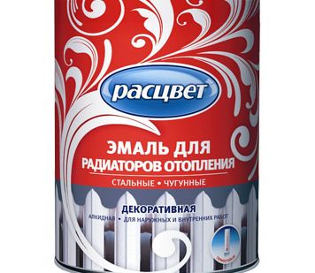 фото Эмаль для радиаторов Расцвет алкидная 1кг