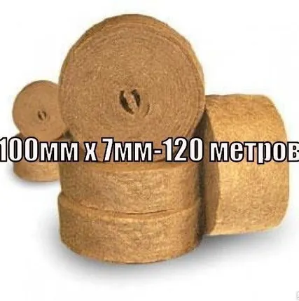 Фото №0 Джут межвенцовый 100 мм х 7 мм 120 метров
