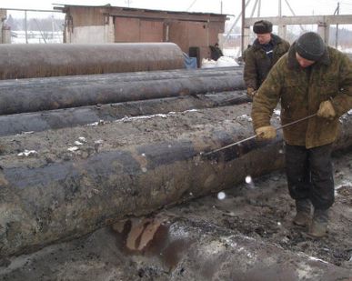 фото Механическая очистка труб диаметр 159-630 мм