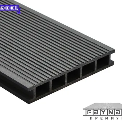 Фото №0 Террасная доска из ДПК Faynag "Velvet" цвет: Кварц, 152x24 мм (цена м2)