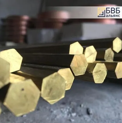 Фото №0 Шестигранник латунный 17 мм ЛС59-1 пт