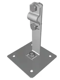 фото Держатель прута на пластине H-100мм GT (ИМП)