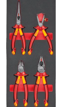 Фото №0 Шарнирно-губцевый VDE инструмент с пассатижами набор 4 ед. Milwaukee в ложементе PLIERS SET FOAM INSERT