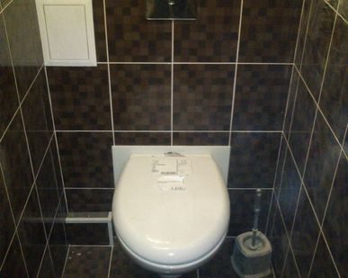 фото Установка унитаза.