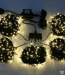 фото Гирлянда - комплект на дерево 5х20 led 900 ХИТ (силиконовый), цвет шампань,