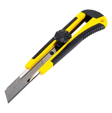 Фото №1 Нож Бибер c выдвижным сегментированным лезвием, c 3 лезвиями, усиленный 18мм, арт. 50113