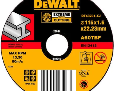 фото Круг отрезной 115x1,6х22,2 EXTREME DeWalt