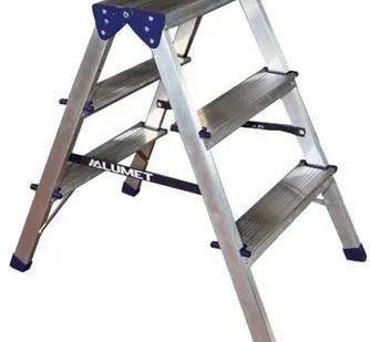 фото Алюминиевая стремянка 2-х сторонняя (2х3), Н=0.65м 7203