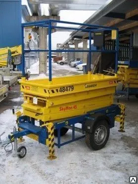 Фото №0 Аренда ножничного электрического несамоходного подъемника Skyman 45