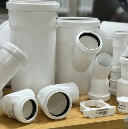 Фото №0 Белая канализация фитинги и трубы