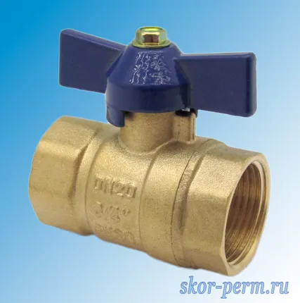 Фото №2 Кран шаровой ZOX 20 Ру30 бабочка г/г