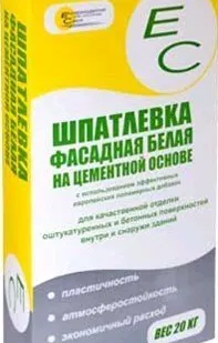 фото Шпатлевка ЕС фасадная белая 20 кг