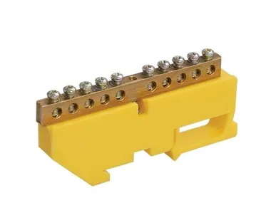 фото Шина c DIN изолятором желтым 85.63.10 IEK