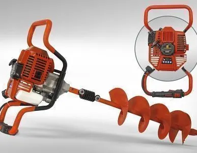 фото Мотобур Carver AG–252/200 PRO (3 л.с. + со шнеком по земле d-200 мм)