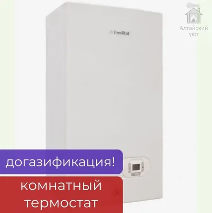 Фото №0 Котел газовый настенный двухконтурный FONDITAL MINORCA CTFS 11, 11 кВт, стальной теплообменник, с термостатом + дымоход