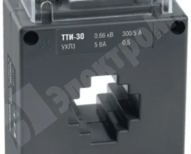 фото Трансформатор тока 300/5А 5ВА кл.0,5S серия ТТИ- 30 ITT20-3-05-0300 IEK (ИЭК)