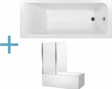 фото Акриловая ванна Aquanet Bright 175x75 (+ шторка Aquanet Alfa 4 NF6222-pivot)