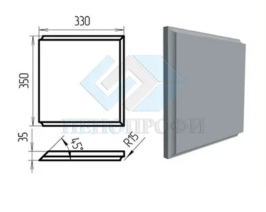 фото Фасадные рустовые камни из пенопласта (пенополистирола) боссажи РК-08 ПСБ-С-25Ф