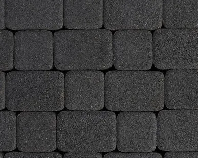 фото Тротуарная плитка Выбор Классико Гранит 40 мм 2 камня Черная