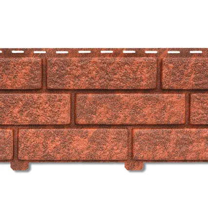 Фото №0 Фасадная панель ПОД КИРПИЧ Двойной замок (ЮП) "Стоун-Хаус" Красный 3025*230 мм