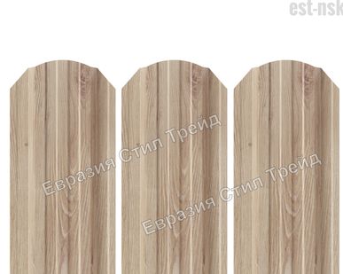 фото Штакетник "Евротрапеция" Орех 3D