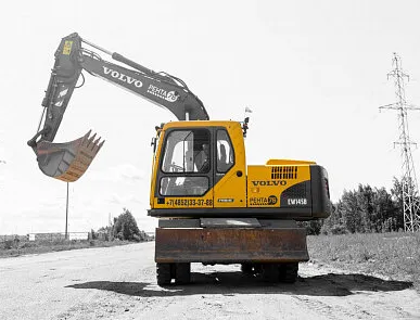 фото Аренда гидромолота на базе полноповоротного экскаватора Volvo 145