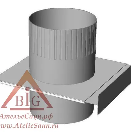 Фото №3 Шибер выдвижной D130 мм (нерж. 0,8 мм AISI 304)