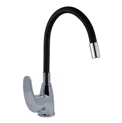 Фото №0 Смеситель для кухни Floe с гибким черным изливом FK234-GN