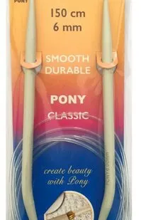 фото 50513 PONY Спицы круговые 6,00 мм/ 150 см, алюминий, 2 шт.