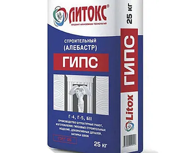 фото ЛИТОКС Гипсовая штукатурка GIPSPLAST 25кг (55 шт/пал)
