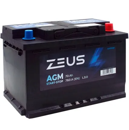 Фото №0 Аккумулятор ZEUS AGM 70 Ач о.п.