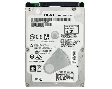 фото Жесткий диск 2.5" 500Gb HGST Travelstar Z5K500 HTS545050A7E680, 
5400rpm, 8