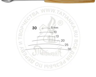 фото № 30/10 Обратные полукруглые клюкарзы Pfeil, для резьбы по дереву