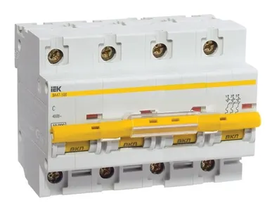 фото Автоматический выключатель 4п 16А ВА 47-100 C 10kA (mcb47100-4-16C) EKF