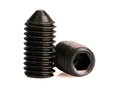 фото Винт установочный стопорный, с внутренним шестигранником, с коническим концом, DIN 914, без покрытия