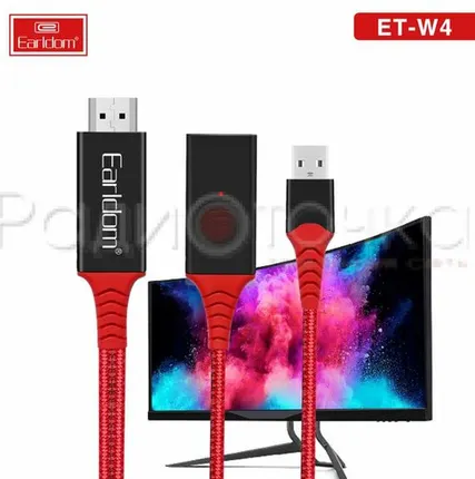 Фото №0 Конвертер Earldom ET-W4 HDTV USB гнездо->HDMI штекер (2 in 1, Wi-Fi)