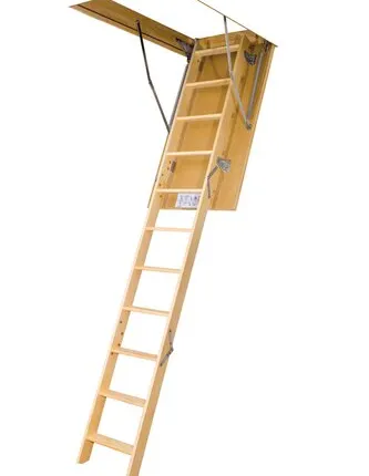 Фото №0 Лестница чердачная складная FAKRO LWS деревянная, 60x100х280 см