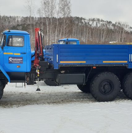 Фото №0 Бортовой Урал с КМУ ИМ-150