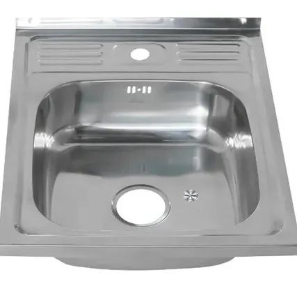 Фото №0 Мойка 60х50 (0,6мм) глубина 160 мм выпуск с сифоном 3 1/2