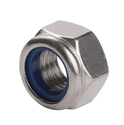 Фото №0 Гайка М10 DIN 982 шестигранная самоконтрящаяся, нержавеющая сталь А-2