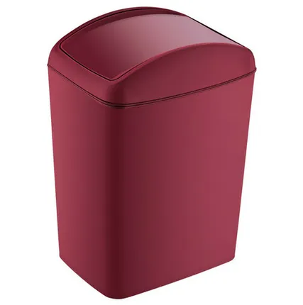 Фото №0 контейнер для мусора TURAN Soft Red 20л прямоугольный пластик красный