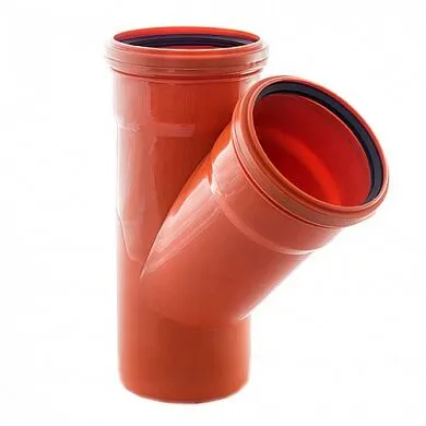 Фото №0 Тройник ПВХ косой угол Тройник наружный 200х200х45°