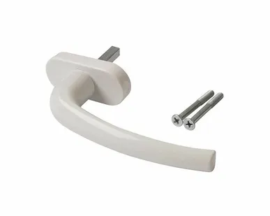 фото Ручка оконная алюминиевая "Tango" штифт 35 мм, 2 винта, белая