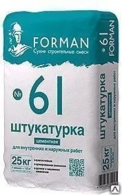 фото Штукатурка цементная Форман №61 25кг