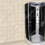фото Душевая кабина Pegas 2261R 120*85*215 черная высокий поддон