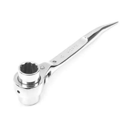 Фото №0 Ключ коликовый торцевой трещоточный 19х21 хром HORTZ