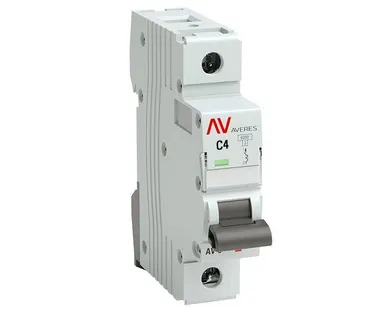 фото Выключатель автоматический модульный 1п C 4А 6кА AV-6 AVERES EKF mcb6-1-04C-av