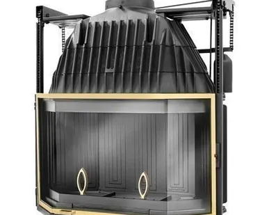 фото Топка каминная Fabrilor DECO 760 BR боковое открытие дверцы латунный фасад