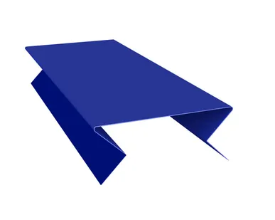 фото Планка угла внешнего составная нижняя 0,45 PE с пленкой RAL 5002 ультрамариново-синий